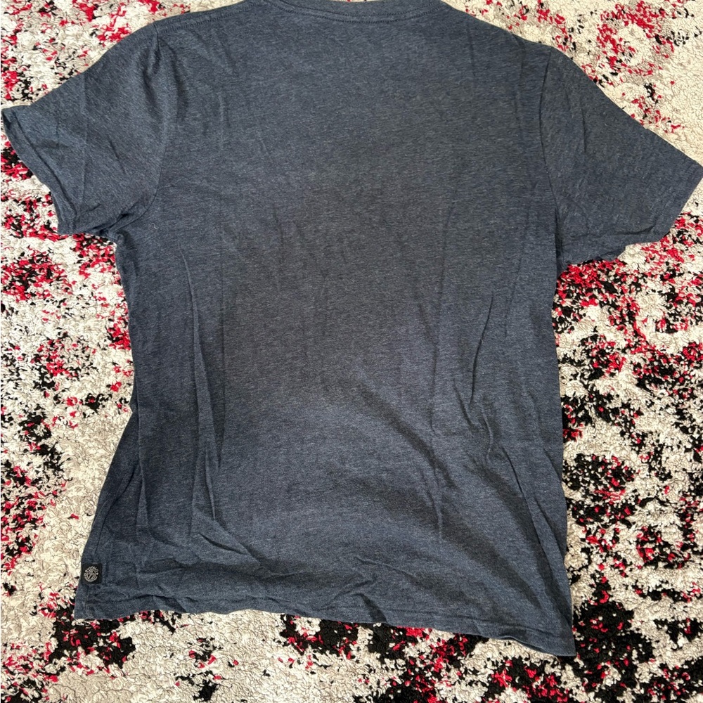 Buffalo David Bitton Men’s Heather Dark Blue Logo Tee - Picture 5 of 6